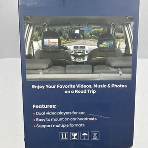 New Fangor 7.5 Inch Display Dual Screen Car Headrest Model F-611D - Black